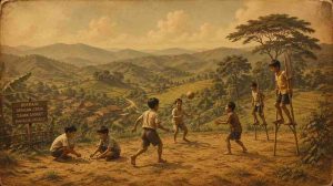 Kampung Ceria dan Penunggang Egrang